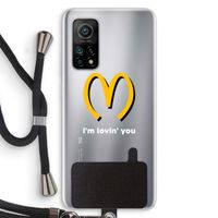 I'm lovin' you: Xiaomi Mi 10T 5G Transparant Hoesje met koord