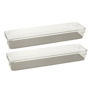 Keuken lade organizer bakje - Set van 4x stuks - 1-vaks - Tidy Smart serie - kunststof - 9 x 32 x 4,