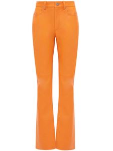 JW Anderson pantalon en cuir à coupe évasée - Orange