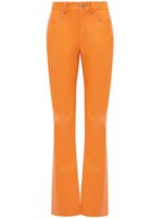 JW Anderson pantalon en cuir à coupe évasée - Orange - thumbnail