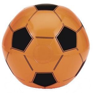 Opblaasbare oranje voetbal strandbal 30 cm dia