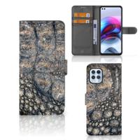 Motorola Moto G100 | Telefoonhoesje | Met pasjeshouder | Krokodillenprint