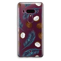 Kokosnoot roze: HTC U12+ Transparant Hoesje