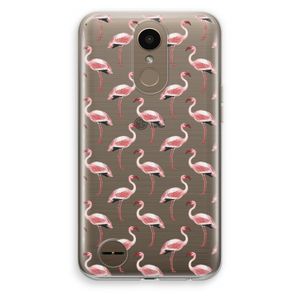 Flamingoprint groen: LG K10 (2017) Transparant Hoesje