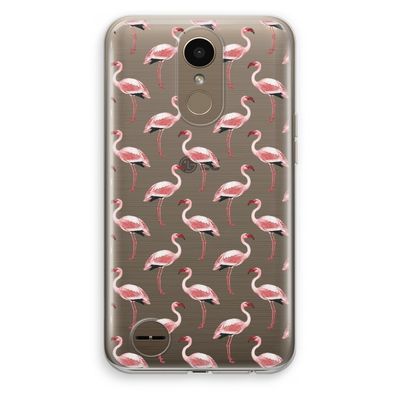 Flamingoprint groen: LG K10 (2017) Transparant Hoesje