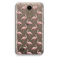 Flamingoprint groen: LG K10 (2017) Transparant Hoesje