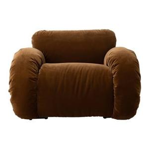 HKliving Arc Lounge Fauteuil Royal Velvet - Caramel