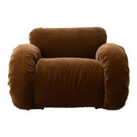 HKliving Arc Lounge Fauteuil Royal Velvet - Caramel - thumbnail