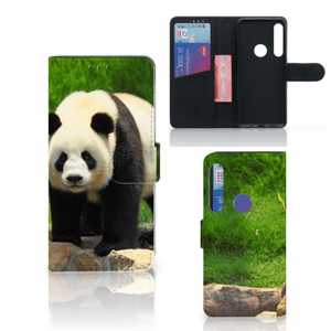 Motorola One Action Telefoonhoesje met Pasjes Panda