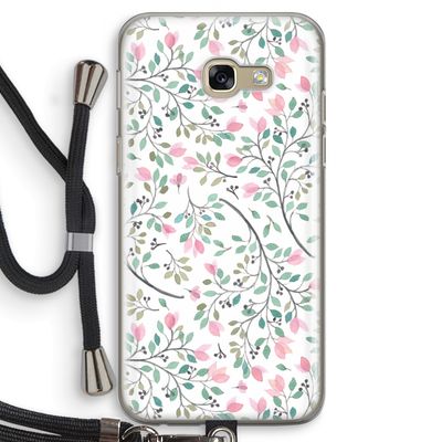 Sierlijke bloemen: Samsung Galaxy A5 (2017) Transparant Hoesje met koord