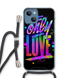 Only Love: iPhone 13 mini Transparant Hoesje met koord