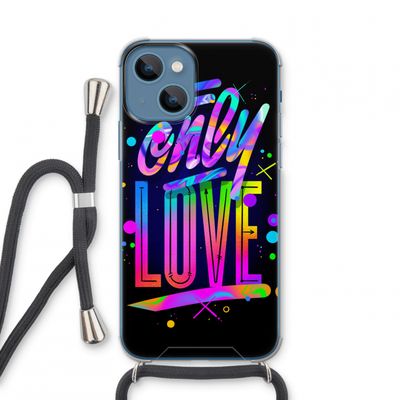 Only Love: iPhone 13 mini Transparant Hoesje met koord