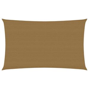 vidaXL Zonnezeil 160 g/m² 2,5x5 m HDPE taupe