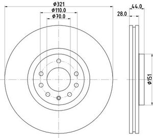 Remschijf Gecoat 54498PRO 8DD355113101