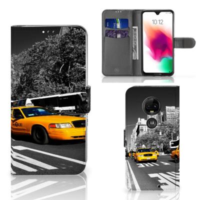 Motorola Moto G7 | G7 Plus | Flip Cover | New York Taxi