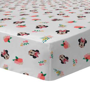 Disney Minnie Mouse Hoeslaken Flower - Eenpersoons - 90 x 190/200 cm - Katoen