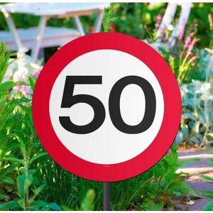 Tuinbord Verkeersbord 50 Jaar