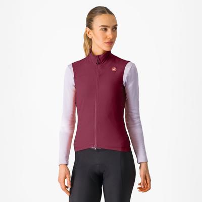Castelli Espresso vest mouwloos deep bordeaux dames