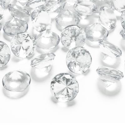 10x Hobby/decoratie transparante diamantjes/steentjes - 20 mm/2 cm - Kleine kunststof edelstenen