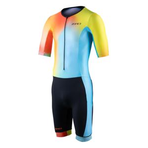 Zone3 Activate plus korte mouw trisuit neon/zwart heren S