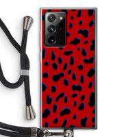 Red Leopard: Samsung Galaxy Note 20 Ultra / Note 20 Ultra 5G Transparant Hoesje met koord