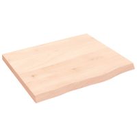 Wandschap 60x50x4 cm onbehandeld massief eikenhout