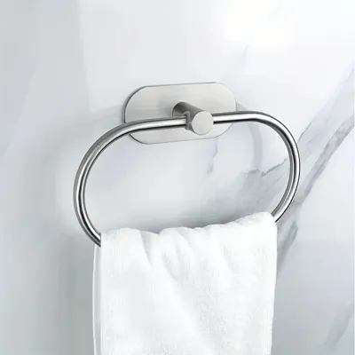 Zelfklevende RVS Badkamer Accessoireset - Geen Boren | Geborstelde Afwerking | Metalen Montage Zelfklevende RVS Badkamer Accessoireset - Geen Boren | Geborstelde Afwerking | Metalen Montage