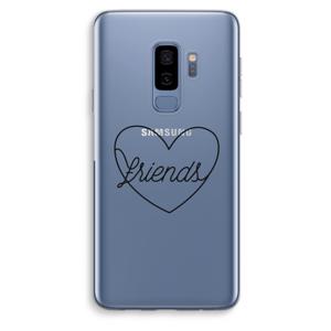 Friends heart black: Samsung Galaxy S9 Plus Transparant Hoesje