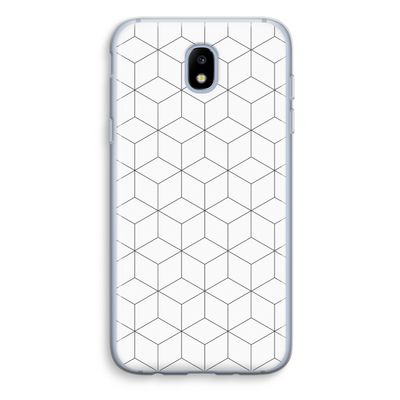 Zwart-witte kubussen: Samsung Galaxy J5 (2017) Transparant Hoesje
