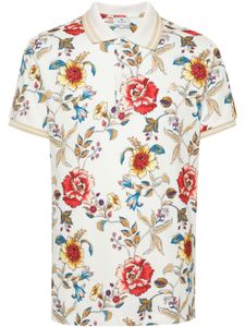 ETRO polo à fleurs imprimées - Blanc