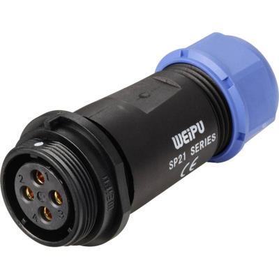 Weipu SP2111 / S 4 I Ronde connector Bus, recht Totaal aantal polen: 4 Serie (ronde connectoren): SP21 1 stuk(s)