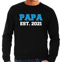 Papa est 2021 trui zwart voor heren - Aanstaande vader/ papa cadeau 2XL  -