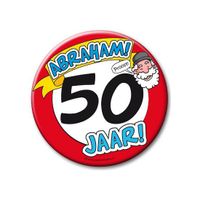 XXL verjaardags button 50 jaar Abraham - thumbnail