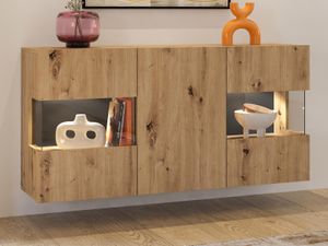 Dressoir AVATAR 3 deuren artisan eik met led