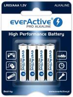 EverActive Pro Alkaline batterijen LR6 AA - blisterverpakking van 4 stuks
