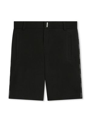 Givenchy Kids bermuda à plaque 4G - Noir