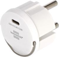 Stopcontactadapter brennenstuhl usb c 2.4a wit
