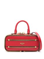 Moschino decorative-zip leather tote bag - Rouge - thumbnail