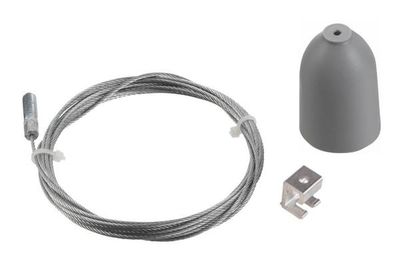 SPW 1 Pendelset incl. staalkabel met M6 - Grijs