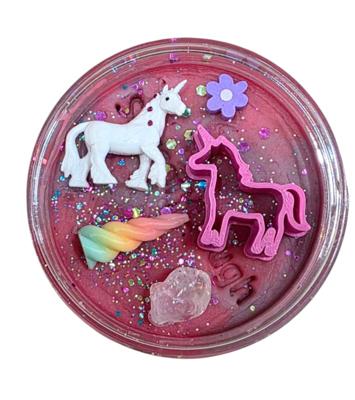 Natuurlijke speelklei eenhoorn met speelfiguren van SensoryFun