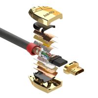 LINDY 37866 HDMI-kabel HDMI Aansluitkabel HDMI-A-stekker, HDMI-A-stekker 10.00 m Grijs - thumbnail