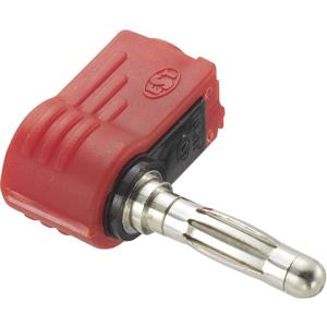 TRU COMPONENTS Banaanstekker Stekker, haaks Stift-Ø: 4 mm Rood 1 stuk(s)