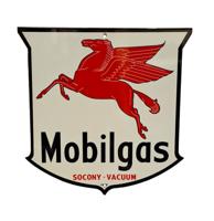 Mobilgas Schild Stalen Bord - 30 x 30cm