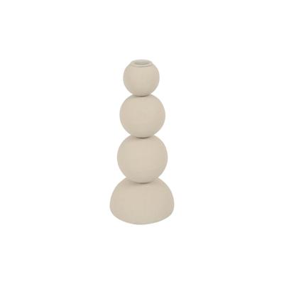 Kandelaar Saris M crème Ø10xH23,5cm