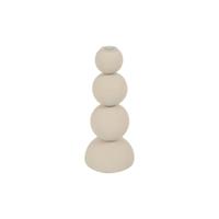 Kandelaar Saris M crème Ø10xH23,5cm