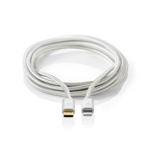 Nedis CCTB39650AL20 Lightning-kabel 2 m Aluminium