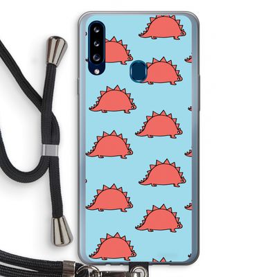 Dinosawrr: Samsung Galaxy A20s Transparant Hoesje met koord