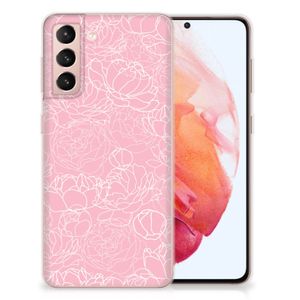 Samsung Galaxy S21 TPU Case White Flowers