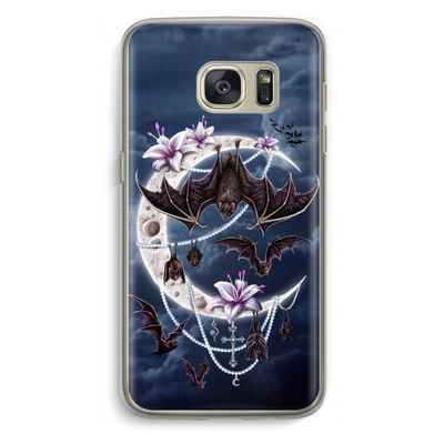 Vleermuizen Maan: Samsung Galaxy S7 Transparant Hoesje