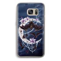 Vleermuizen Maan: Samsung Galaxy S7 Transparant Hoesje